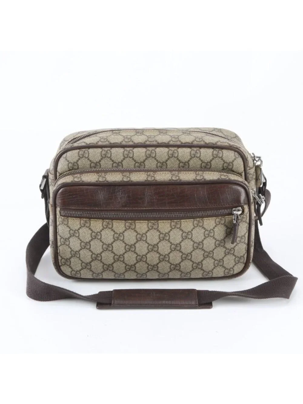 Gucci GG Supreme Leather Shoulder Bag Crossbody Messenger Business